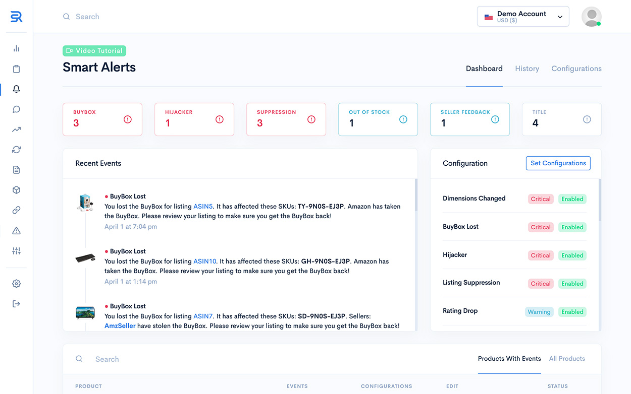 Sellerise provides many tools for operational efficiency